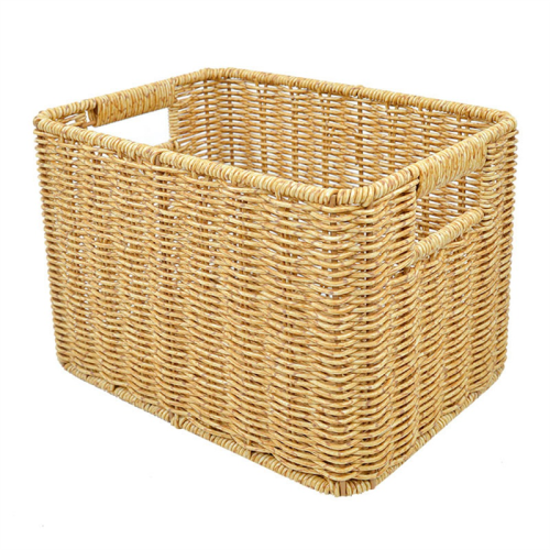 Storage Basket Hand-Woven Rattan Wicker Organizing Box S