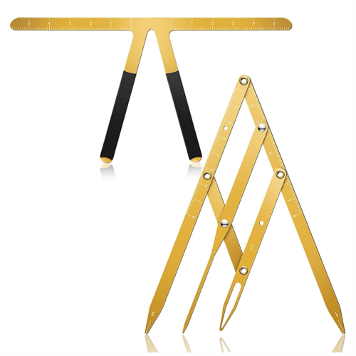 Eyebrow Ruler 3-Point Positioning Ruler-Gold 1