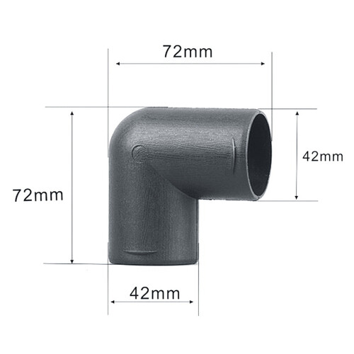 42mm Car Air Heater Ducting Pipe L Shape Elbow Bend for 2