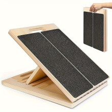 (1pc) Portable Wooden Inclined Plane, Suitable for Yoga, Fitness Calf Stretching Squats, Adjustable Inclined Plane