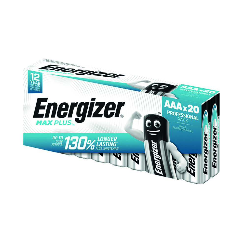 Energizer Max Plus Aaa Batteries (Pack Of 20) E301322900