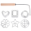 Achappam Mold Bunuelos with Handle Rosette Set 3