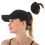 2Pcs Women Criss Ponytail Baseball Cap,Pink+Black 4
