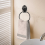 Black Toilet Roll Holder Towel Set,Iron 9