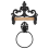 Black Toilet Roll Holder Towel Set,Iron 4