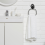 Black Toilet Roll Holder Towel Set,Iron 7