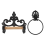Black Toilet Roll Holder Towel Set,Iron 5