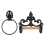 Black Toilet Roll Holder Towel Set,Iron 3