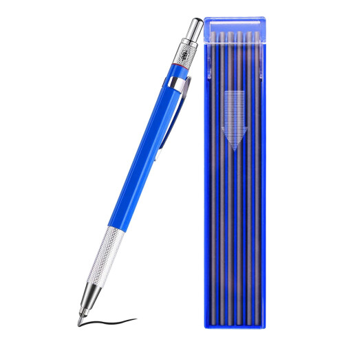 Welders Pencil with 12 Pcs Round Silver Refills