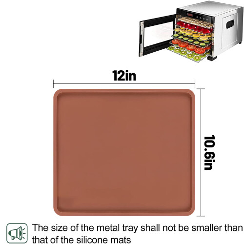 4PCS Silicone Dehydrator Mats with Edge - Sheets Compatible 2