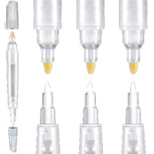 Set of 6 Blank Refill Paint Markers Double End Refillable Pens