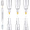 Set of 6 Blank Refill Paint Markers Double End Refillable Pens 1