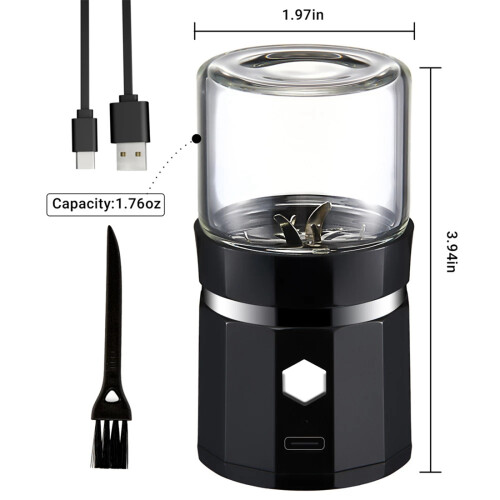 Mini Electric Grinder Portable Vanilla USB Rechargeable Mill 2
