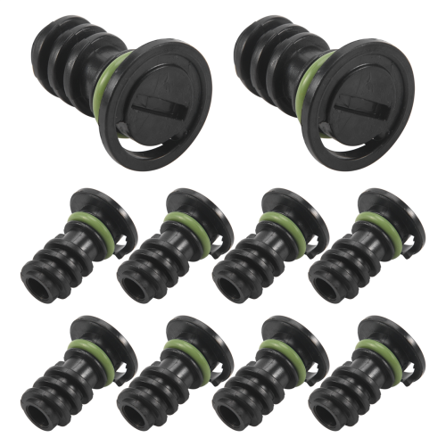 Engine Oil Pan Drain Screw Plug Plastic (Green Apron) 10PCS 2