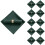 10Pcs 48X48cm Polyester Cloth Napkins for Restaurant, Dark Green 1