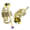 Trumpet Kids Musical Educational Toy Gold 5