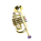 Trumpet Kids Musical Educational Toy Gold 9