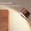 Rechargeable LED Wall Sconce Mounted Bedside Lamp Beech Wood 3
