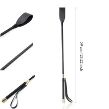 2018 Premium Horse Riding Crop Leather Long Hand Spanking Whips and Paddles (3 Sizes, Black)
