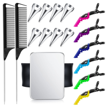 Parting Ring Hair Selecting 6 Sectioning Styling Clips