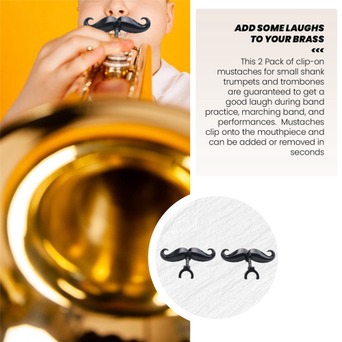 Clip-On Beard for Trumpet and Trombone - Protective Case Included 2