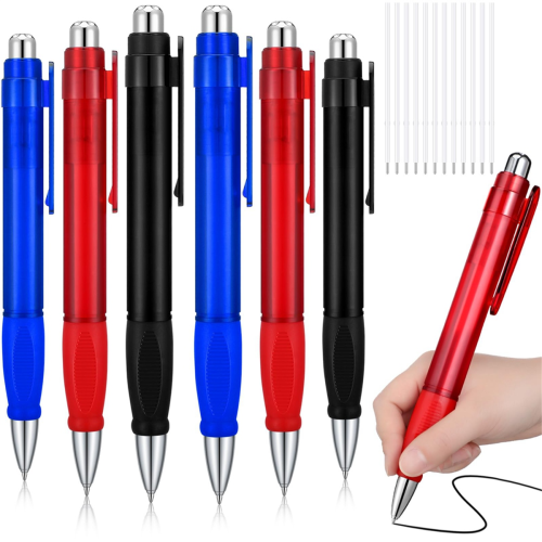 6 Pcs Big Pens Jumbo Pen Bulk with Refills Extra Large Ballpoint 1