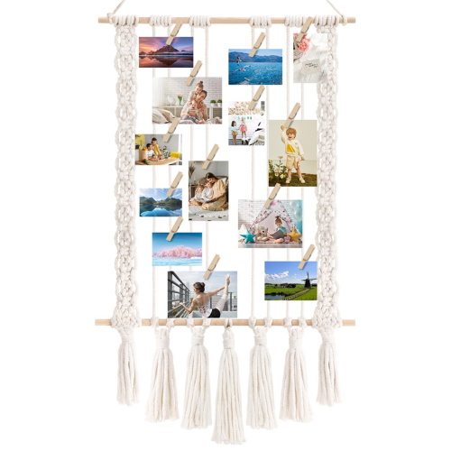 Hanging Photo Display for Boho Decor