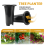 10Pcs Plastic Deep Plant Nursery Pots, Thick Stable Tall Tree Pots 8