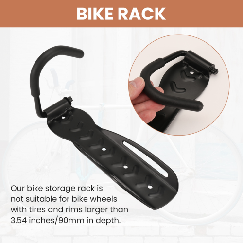 1 PACK Swivel Bike Rack Garage Wall Mount Hangers