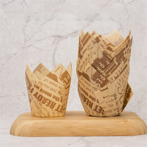 50PCS Newspaper Style Cupcake Liner Baking Cup G