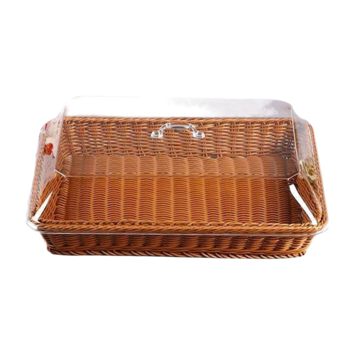 Basket With Lid,Basket Lid for Food, Brown 1