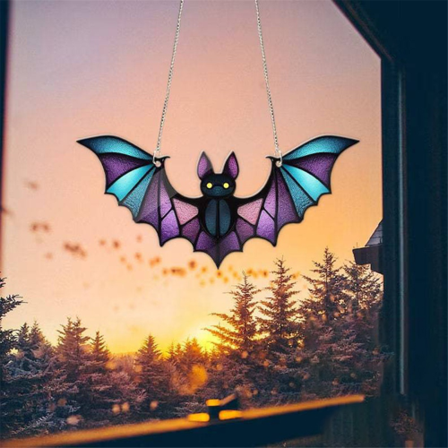 Halloween Bat Stained Glass Art Decoration,C 2