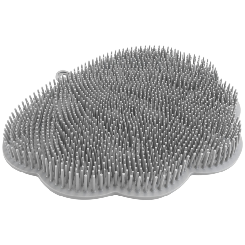 Wall-Mounted Hands-Free Back&Foot Scrubber with Suction Cups -grey 2