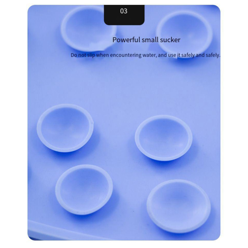 Wall-Mounted Hands-Free Back&Foot Scrubber with Suction Cups -Khaki 2