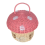 Rattan Mushroom-Shaped Storage Basket- Handmade Handcrafted, Pink 2