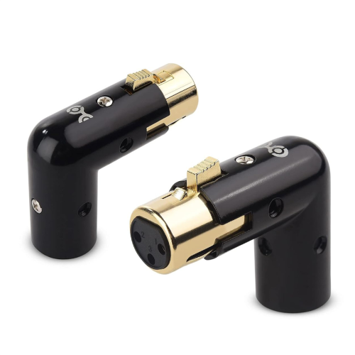 Audio Adapter Plug Adjustable Male to Female Right Angle XLR 2