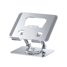 Universal Laptop Stand with 360 Rotating Base, Silver