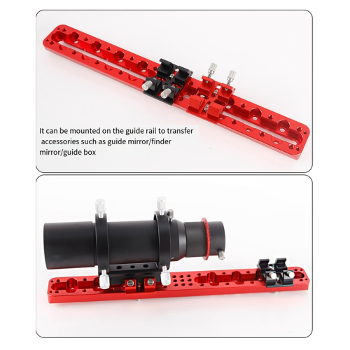 Finderscope Dovetail with Locking Screw Guide Adapter Bracket ,Red