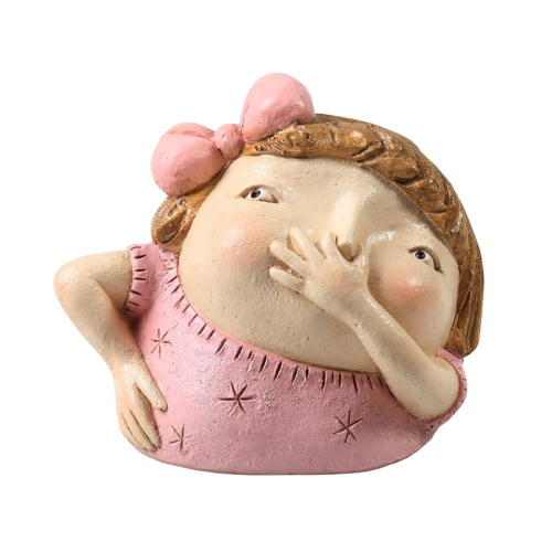 Girl Holding Nose Bathroom Statue, Funny Decor