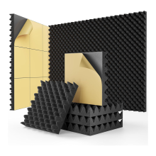 24 Pack Self Adhesive Egg Crate Sound Proof Foam Panels 1x12x12Inch