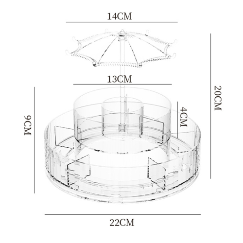 Transparent Cosmetics Desktop Storage Box Makeup Organizer 2