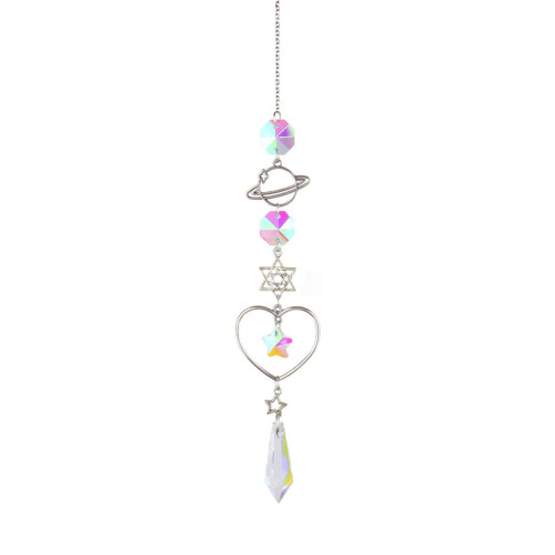 A Crystal Wind Chime Sun Catcher Diamond Prisms Pendant 2