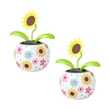 Sunflower Solar Dancing Flower Toys Office Desk Car Decoration