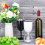 Stemmed Stainless Steel Wine Glasses with Lid A 6
