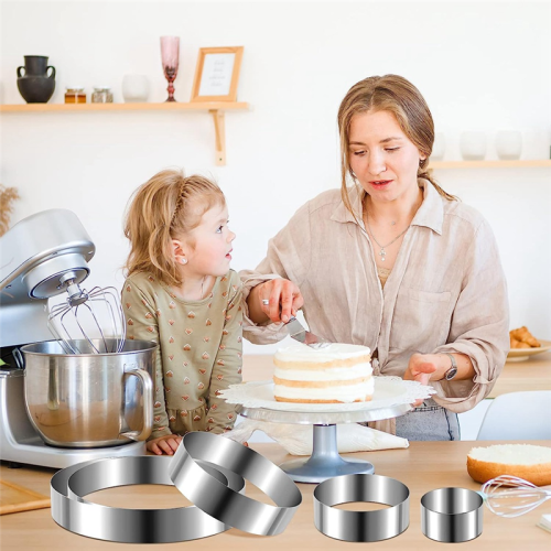 Cake Ring Set 4/6/8/10 Inch Biscuit Cutter Circle Cookie Cutters 2