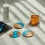 4 Pack Wooden Coasters with Epoxy Resin, Bar Coaster 5
