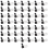 50Pcs Plastic Spice Jars with Shaker Lids Containers Black 11