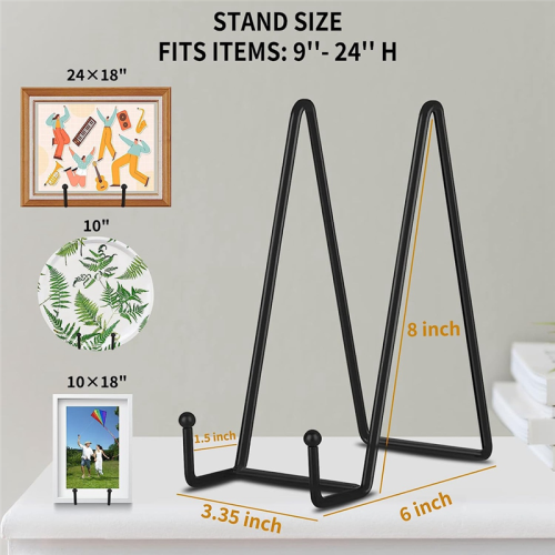 8 Inch 5 Pack Black Metal Display Stands Plate Stand Holder 2