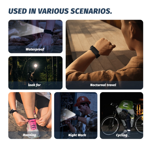 LED Wrist Flashlight USB Rechargeable Waterproof IP67 for Dog Walking 1