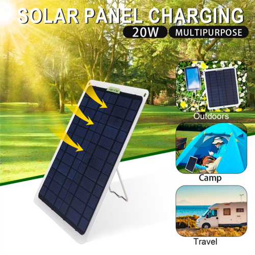 20W Solar Panel 12V 10A Battery Controller Car Charger 2